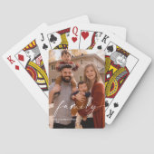 Gepersonaliseerde familiefoto met aangepaste tekst pokerkaarten (Achterkant)