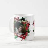 Gepersonaliseerde familiefoto met kerstmis koffiemok (Voorkant links)
