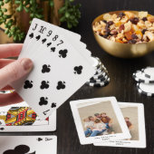 Gepersonaliseerde familiefoto naam & jaar pokerkaarten (Insitu)