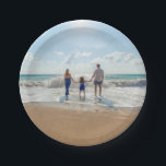 Gepersonaliseerde familiefoto op het strand papieren bordje<br><div class="desc">Gepersonaliseerde familiefoto op het strand papieren Borden</div>