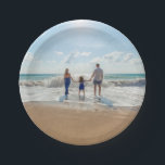 Gepersonaliseerde familiefoto op het strand papieren bordje<br><div class="desc">Gepersonaliseerde familiefoto op het strand papieren Borden</div>