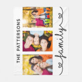 Gepersonaliseerde familiefoto sjabloon script fleece deken (Voorkant)