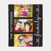Gepersonaliseerde familiefoto sjabloon script fleece deken (Voorkant)