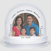 Gepersonaliseerde Familiefoto Snow Wereldbol Sneeuwbol (Voorkant)