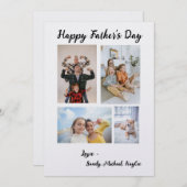 Gepersonaliseerde Familiefoto Vaderdag Kaart (Voorkant / Achterkant)