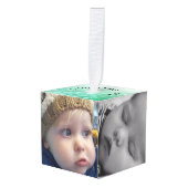 Gepersonaliseerde familiefoto's met kerstmis decoratie (Voorkant hoekig)