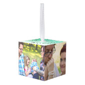 Gepersonaliseerde familiefoto's met kerstmis decoratie (Achter hoekig)