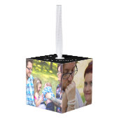 Gepersonaliseerde familiefoto's met kerstmis decoratie (Achter hoekig)