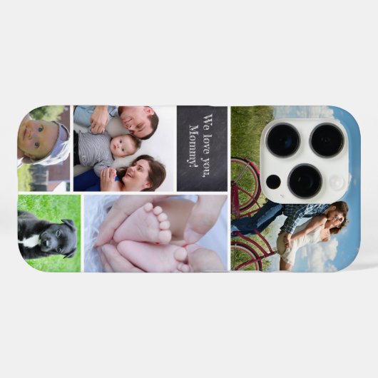 Gepersonaliseerde familieherinneringen Fotocollage Case-Mate iPhone Case (Achterkant (horizontaal))