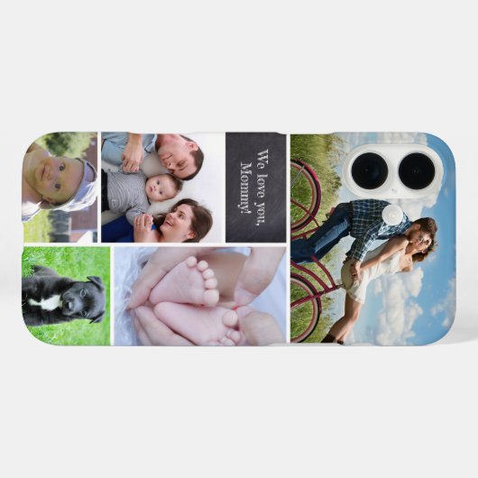 Gepersonaliseerde familieherinneringen Fotocollage Case-Mate iPhone Case (Achterkant (horizontaal))