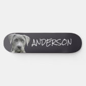 Gepersonaliseerde familiehond persoonlijk skateboard (Horizontaal)