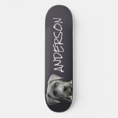 Gepersonaliseerde familiehond persoonlijk skateboard (Voorkant)