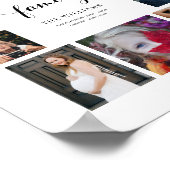 Gepersonaliseerde familienaam 10 foto-collageposte poster (Hoek)