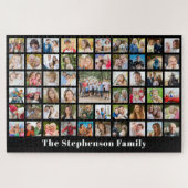 Gepersonaliseerde familienaam 57 Fotocollage Legpuzzel (Horizontaal)