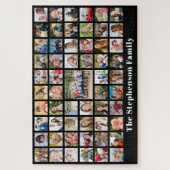 Gepersonaliseerde familienaam 57 Fotocollage Legpuzzel (Verticaal)