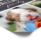 Gepersonaliseerde familienaam, 5 Foto Collage Poster (Hoek)