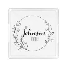 Gepersonaliseerde familienaam Acryl Tray