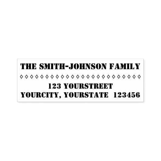 Gepersonaliseerde familienaam + adres  zelfinktende stempel (Design)