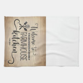 Gepersonaliseerde familienaam Boerderij Keuken Theedoek (Horizontaal)