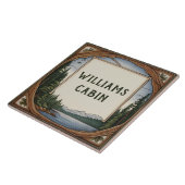 Gepersonaliseerde familienaam Cabine Achternaam Pl Tegeltje (Zijkant)