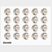 Gepersonaliseerde familienaam Christmas Snowman Ronde Sticker (Vel)