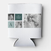 Gepersonaliseerde familienaam Collage Foto Gift Blikjeskoeler (Voorkant)