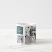 Gepersonaliseerde familienaam Collage Foto Gift Espresso Kop (Voorkant)
