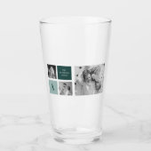 Gepersonaliseerde familienaam Collage Foto Gift Glas (Voorkant)