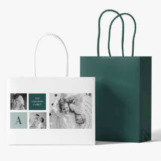 Gepersonaliseerde familienaam Collage Foto Gift Groot Cadeauzakje