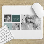 Gepersonaliseerde familienaam Collage Foto Gift Muismat<br><div class="desc">Introductie van onze nieuwste gepersonaliseerde familienaam cadeau: Trendy Collage Photo & Green Theme! Dit unieke en stijlvolle cadeau is ontworpen om de speciale momenten van uw familie te vieren en een vleugje op natuur geïnspireerde elegantie toe te voegen aan uw interieur.</div>