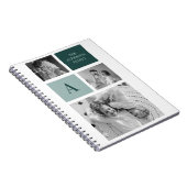 Gepersonaliseerde familienaam Collage Foto Gift Notitieboek (Rechterzijde)
