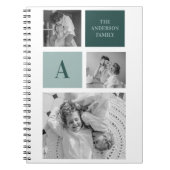 Gepersonaliseerde familienaam Collage Foto Gift Notitieboek (Voorkant)