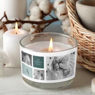 Gepersonaliseerde familienaam Collage Foto Gift Rechthoekige Sticker