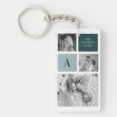 Gepersonaliseerde familienaam Collage Foto Gift Sleutelhanger (Voorkant)