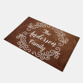 Gepersonaliseerde familienaam Doormat Deurmat (Schuin)