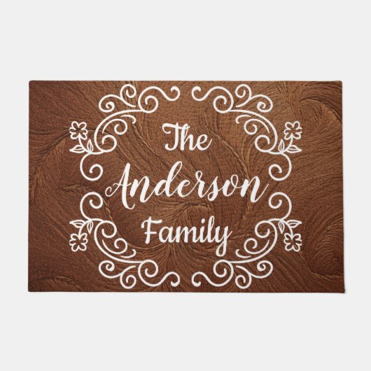 Gepersonaliseerde familienaam Doormat Deurmat (Voorkant)