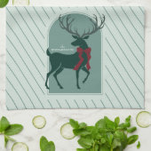 Gepersonaliseerde familienaam Elegant Kerstmis Theedoek (Gevouwen)