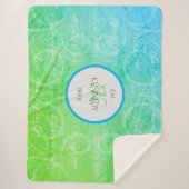 Gepersonaliseerde familienaam en belangrijke data sherpa deken (Voorkant)