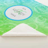 Gepersonaliseerde familienaam en belangrijke data sherpa deken (3/4)