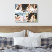 Gepersonaliseerde familienaam Familie 4 Foto Colla Canvas Afdruk (Insitu (Slaapkamer))