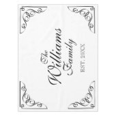 Gepersonaliseerde familienaam gevestigde tabeldoek tafelkleed (Voorkant)