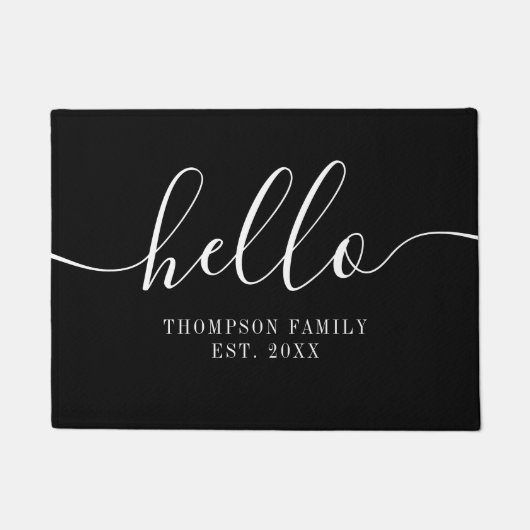 Gepersonaliseerde familienaam hallo deurmat (Voorkant)
