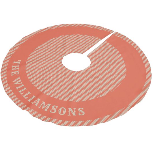 Gepersonaliseerde familienaam Kerstboom rok (Gekanteld)