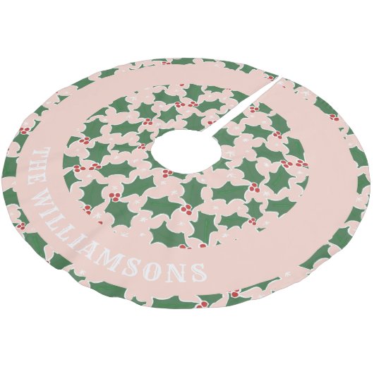 Gepersonaliseerde familienaam Kerstboom rok (Gekanteld)