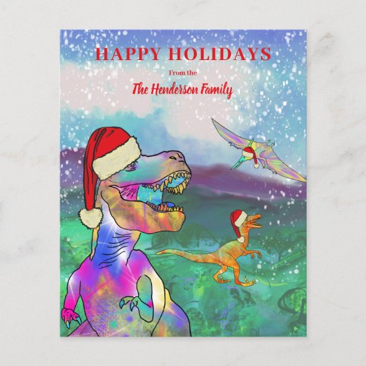 Gepersonaliseerde familienaam Kinder Dinosaurus Ke (Voorkant)