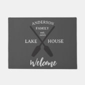 Gepersonaliseerde familienaam Lake House Welkom Deurmat (Voorkant)