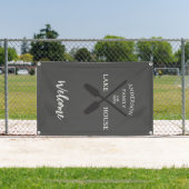 Gepersonaliseerde familienaam Lake House Welkom Spandoek (Insitu)