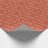 Gepersonaliseerde familienaam Modern Cadeaupapier (Hoek)