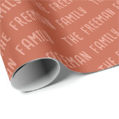 Gepersonaliseerde familienaam Modern Cadeaupapier (Rol Hoek)
