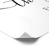 gepersonaliseerde familienaam modern minimalistisc poster (Hoek)